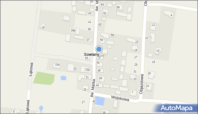 Sowlany, św. Marka, 52, mapa Sowlany