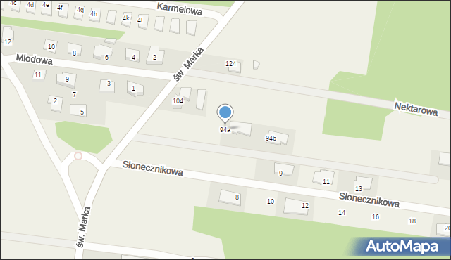 Sowlany, św. Marka, 94a, mapa Sowlany