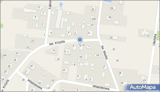 Sowlany, św. Krzyża, 3, mapa Sowlany