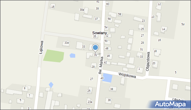 Sowlany, św. Marka, 31, mapa Sowlany