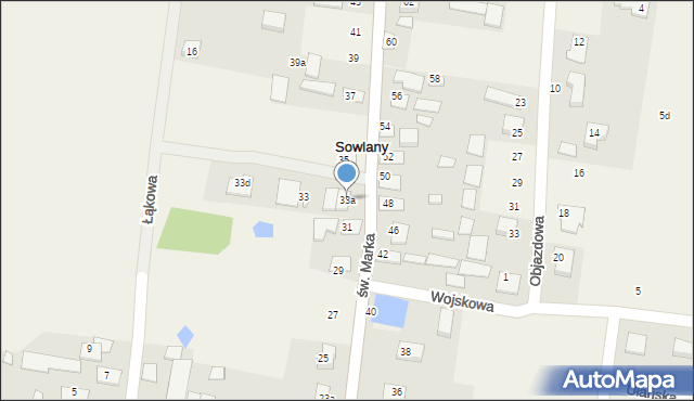 Sowlany, św. Marka, 33a, mapa Sowlany