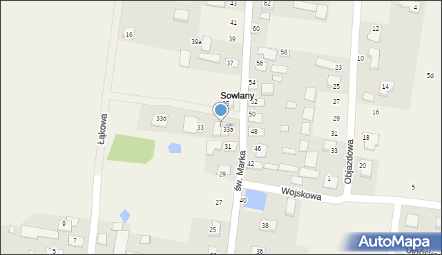 Sowlany, św. Marka, 33b, mapa Sowlany