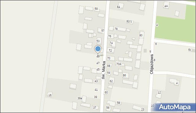 Sowlany, św. Marka, 49, mapa Sowlany