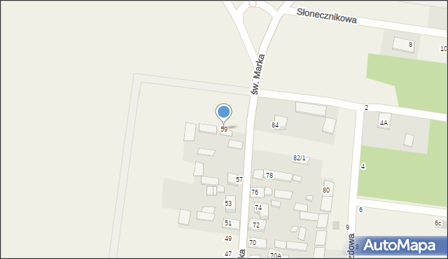 Sowlany, św. Marka, 59, mapa Sowlany
