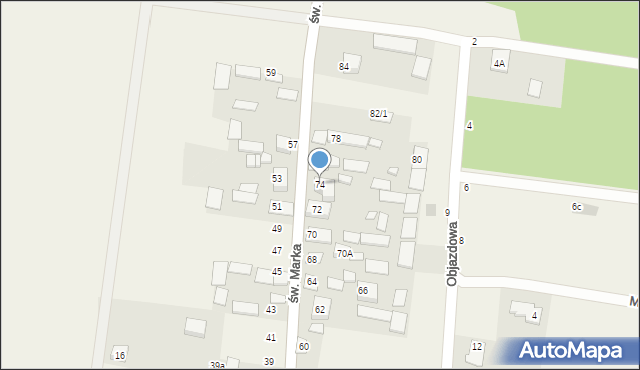 Sowlany, św. Marka, 74, mapa Sowlany