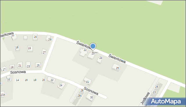 Spalice, Świerkowa, 23, mapa Spalice