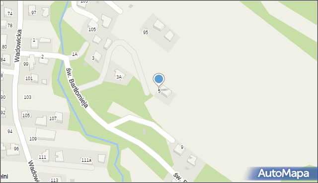 Spytkowice, św. Bartłomieja, 5, mapa Spytkowice