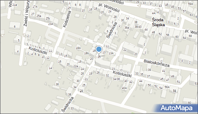 Środa Śląska, Świdnicka, 15, mapa Środa Śląska