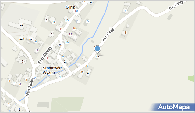 Sromowce Wyżne, św. Kingi, 4a, mapa Sromowce Wyżne