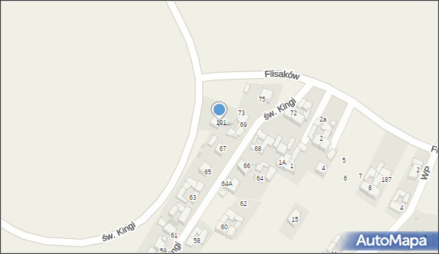 Sromowce Wyżne, św. Kingi, 71, mapa Sromowce Wyżne