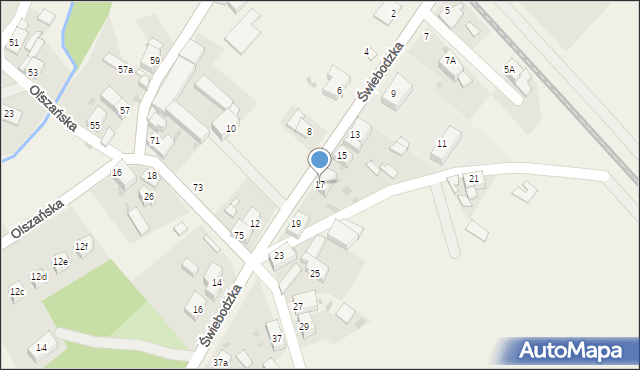 Stanowice, Świebodzka, 17, mapa Stanowice