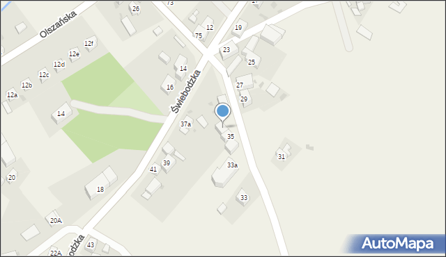 Stanowice, Świebodzka, 35A, mapa Stanowice