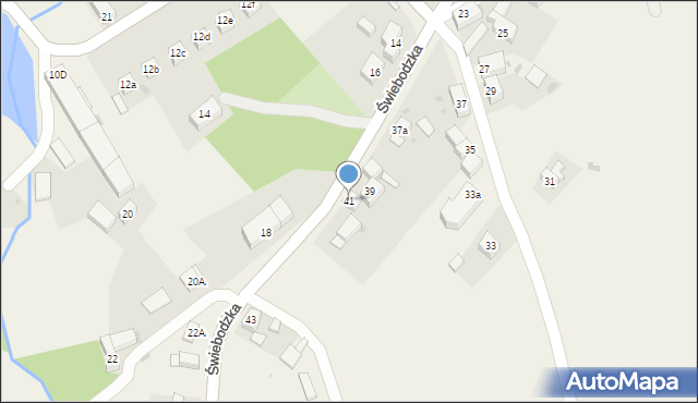 Stanowice, Świebodzka, 41, mapa Stanowice