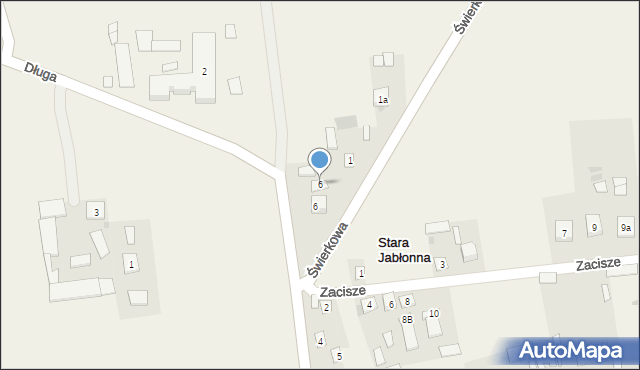 Stara Jabłonna, Świerkowa, 6, mapa Stara Jabłonna