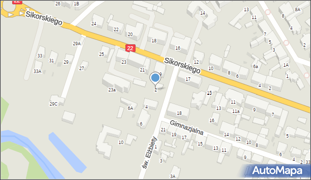 Starogard Gdański, św. Elżbiety, 2, mapa Starogard Gdański