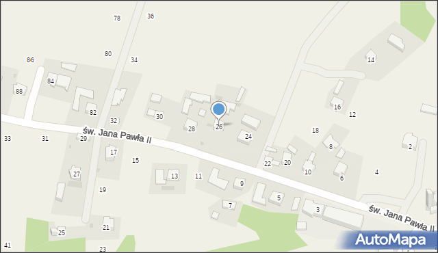 Staszkówka, św. Jana Pawła II, 26, mapa Staszkówka