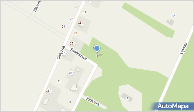 Stronno, Świerkowa, 3, mapa Stronno