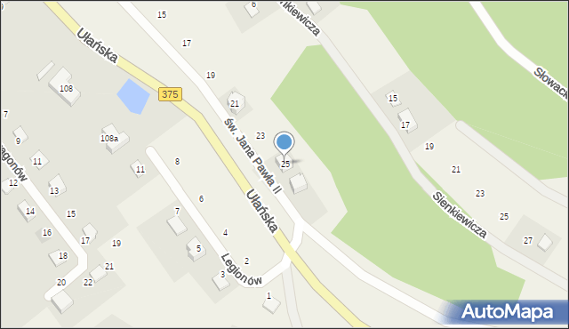 Struga, św. Jana Pawła II, 25, mapa Struga
