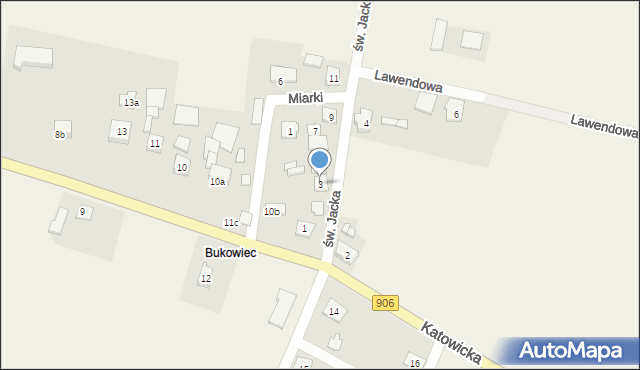 Strzebiń, św. Jacka, 3, mapa Strzebiń