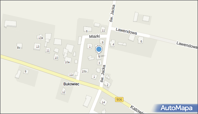 Strzebiń, św. Jacka, 5, mapa Strzebiń