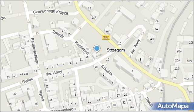 Strzegom, św. Anny, 17, mapa Strzegom