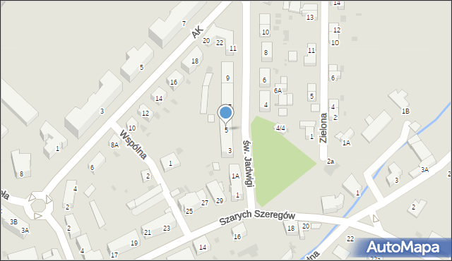 Strzegom, św. Jadwigi, 5, mapa Strzegom