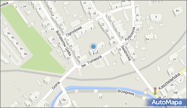 Strzegom, św. Tomasza, 6, mapa Strzegom