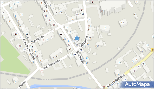 Strzegom, Świdnicka, 25, mapa Strzegom