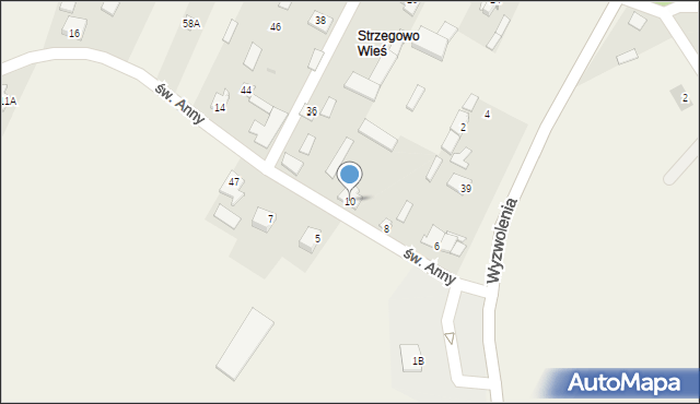 Strzegowo, św. Anny, 10, mapa Strzegowo