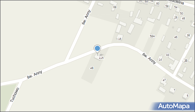 Strzegowo, św. Anny, 11B, mapa Strzegowo