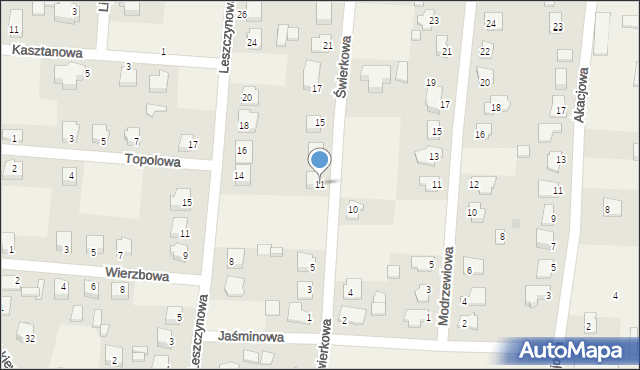 Strzegowo, Świerkowa, 11, mapa Strzegowo