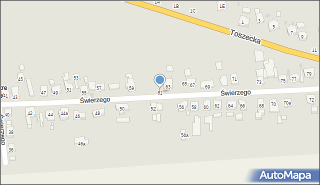 Strzelce Opolskie, Świerzego Wawrzyńca, 61, mapa Strzelce Opolskie