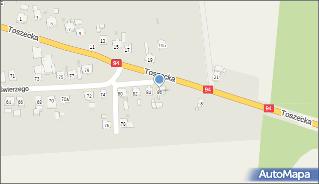 Strzelce Opolskie, Świerzego Wawrzyńca, 86, mapa Strzelce Opolskie