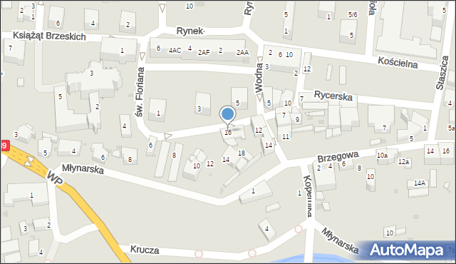 Strzelin, św. Floriana, 16, mapa Strzelin