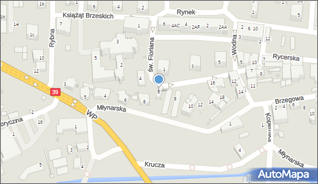 Strzelin, św. Floriana, 6, mapa Strzelin