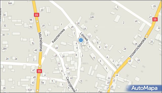 Strzelno, św. Andrzeja, 1, mapa Strzelno