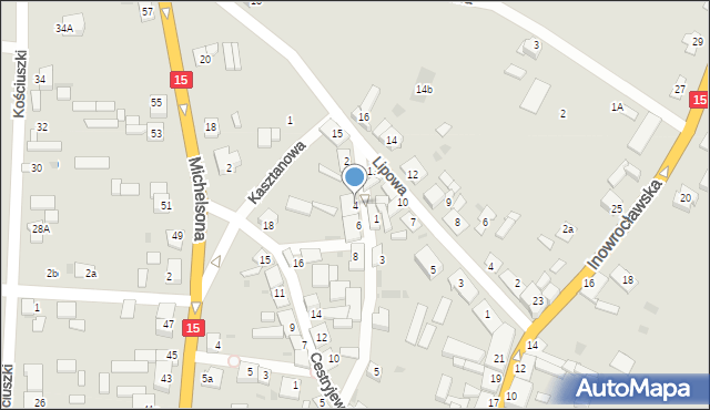 Strzelno, św. Andrzeja, 4, mapa Strzelno