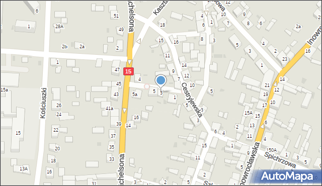 Strzelno, św. Jakuba, 3, mapa Strzelno