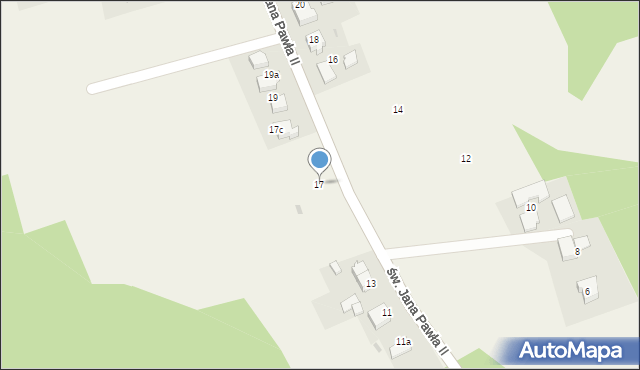 Studzienice, św. Jana Pawła II, 17, mapa Studzienice