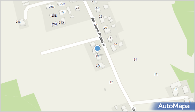 Studzienice, św. Jana Pawła II, 19, mapa Studzienice
