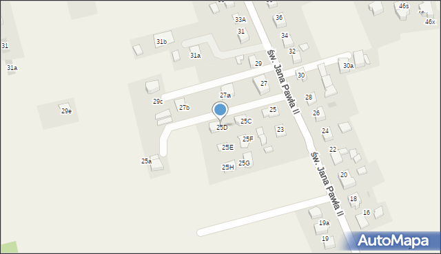 Studzienice, św. Jana Pawła II, 25D, mapa Studzienice