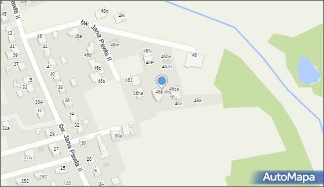 Studzienice, św. Jana Pawła II, 46t, mapa Studzienice
