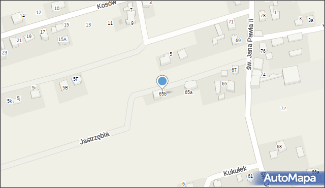 Studzienice, św. Jana Pawła II, 65b, mapa Studzienice