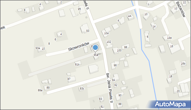 Studzienice, św. Jana Pawła II, 91a, mapa Studzienice