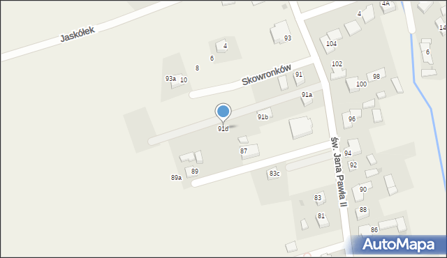 Studzienice, św. Jana Pawła II, 91d, mapa Studzienice