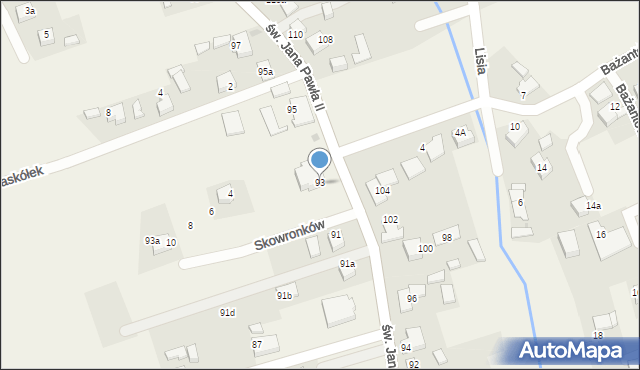 Studzienice, św. Jana Pawła II, 93, mapa Studzienice