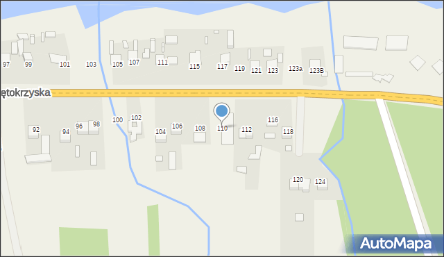 Styków, Świętokrzyska, 110, mapa Styków