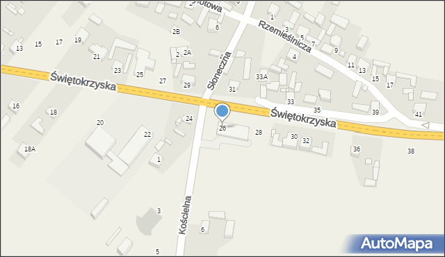 Styków, Świętokrzyska, 26, mapa Styków