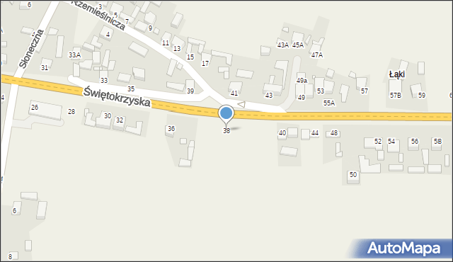 Styków, Świętokrzyska, 38, mapa Styków