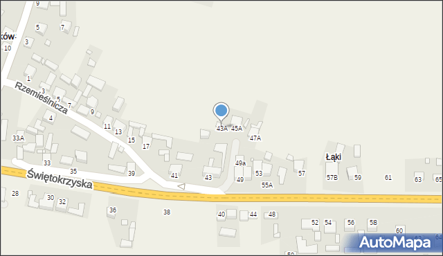 Styków, Świętokrzyska, 43A, mapa Styków